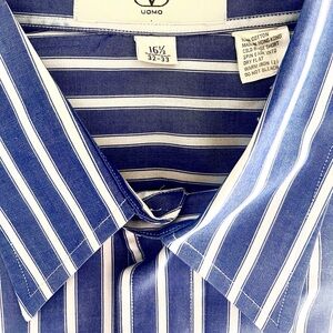 Valentino Uomo Blue Striped Men's Shirt